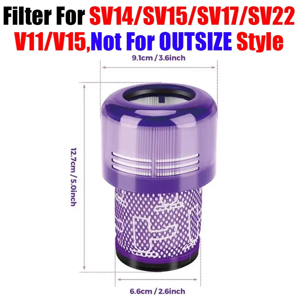 Brush & Filter Replacement Kit for V6–V15 DC Series Vacuum Cleaners