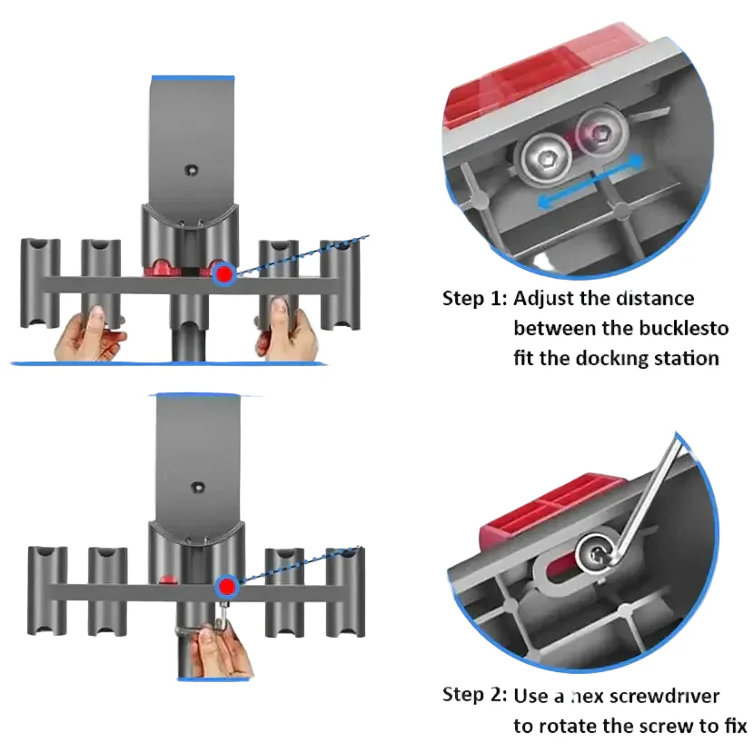 Flat Suction Nozzle & Extension Tube Accessory for V7–V15 Vacuum Cleaners