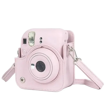 Instax Mini 12 PU Leather Protective Camera Case with Shoulder Strap