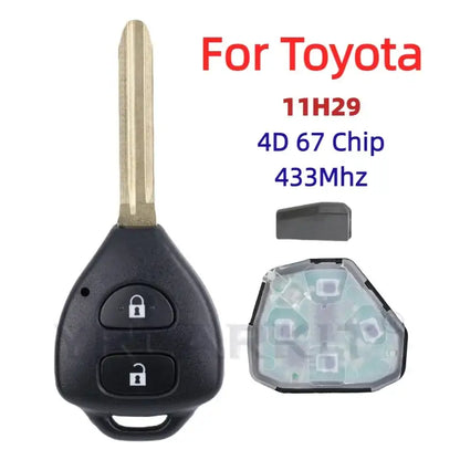 2-Button Smart Remote Key Fob 433MHz ID67 for Toyota RAV4 & Corolla (2006–2010)