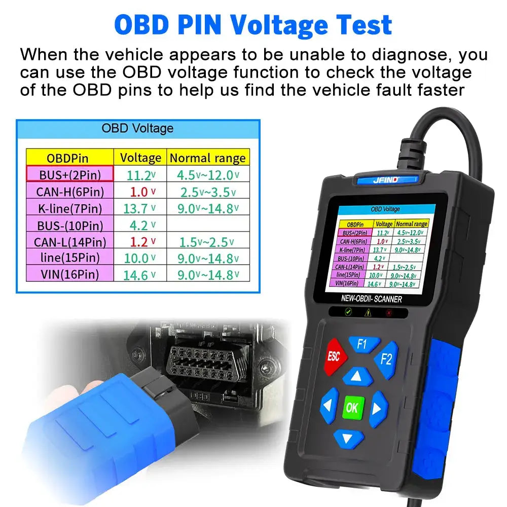 3-in-1 OBD2 Scanner & Battery Tester for Yamaha & Honda Vehicles