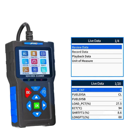 3-in-1 OBD2 Scanner & Battery Tester for Yamaha & Honda Vehicles