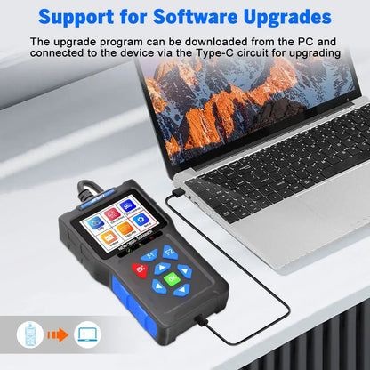 3-in-1 OBD2 Scanner & Battery Tester for Yamaha & Honda Vehicles