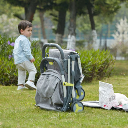 Four Wheels Lightweight Folding Baby Stroller-Green