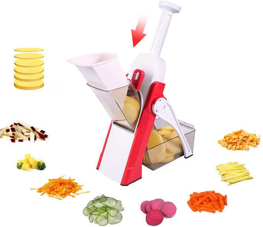Vegetable Slicer Food Chopper Adjustable Thickness Potato Onion Chopper Safe Upright Dicer