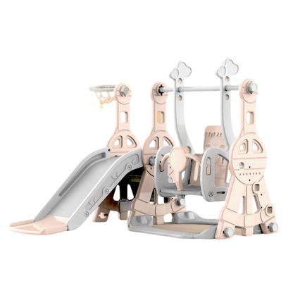 Kids swing and slide set Pink