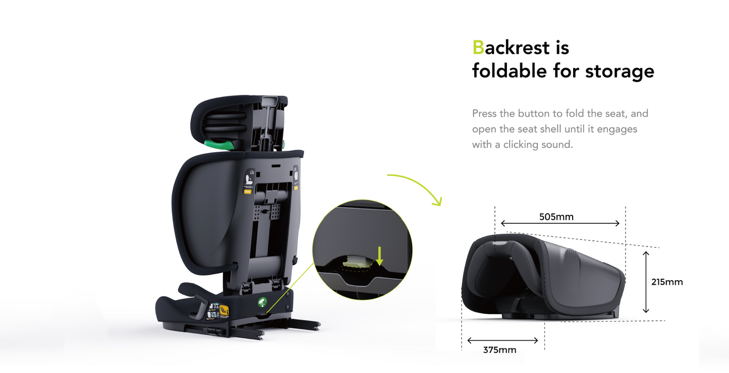Baby Brightness SecureFit Pro 2 Portable Travel Booster Car Seat Black