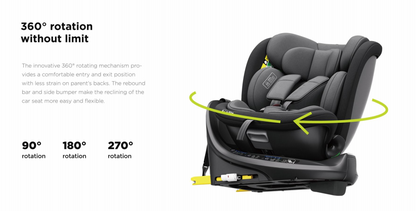 360° Rotating Baby Car Seat – Baby Brightness ProtecMax Grey - image 7