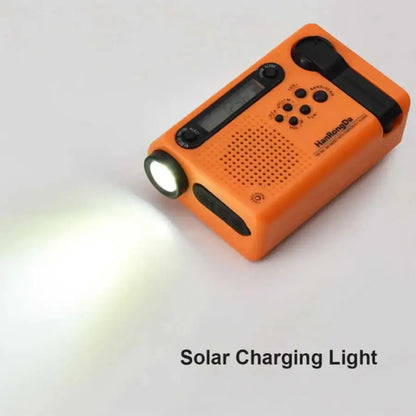 Full Band AM/FM/SW1/SW2 Radio, Torch, Solar Panel & Hand Crank - Power Bank