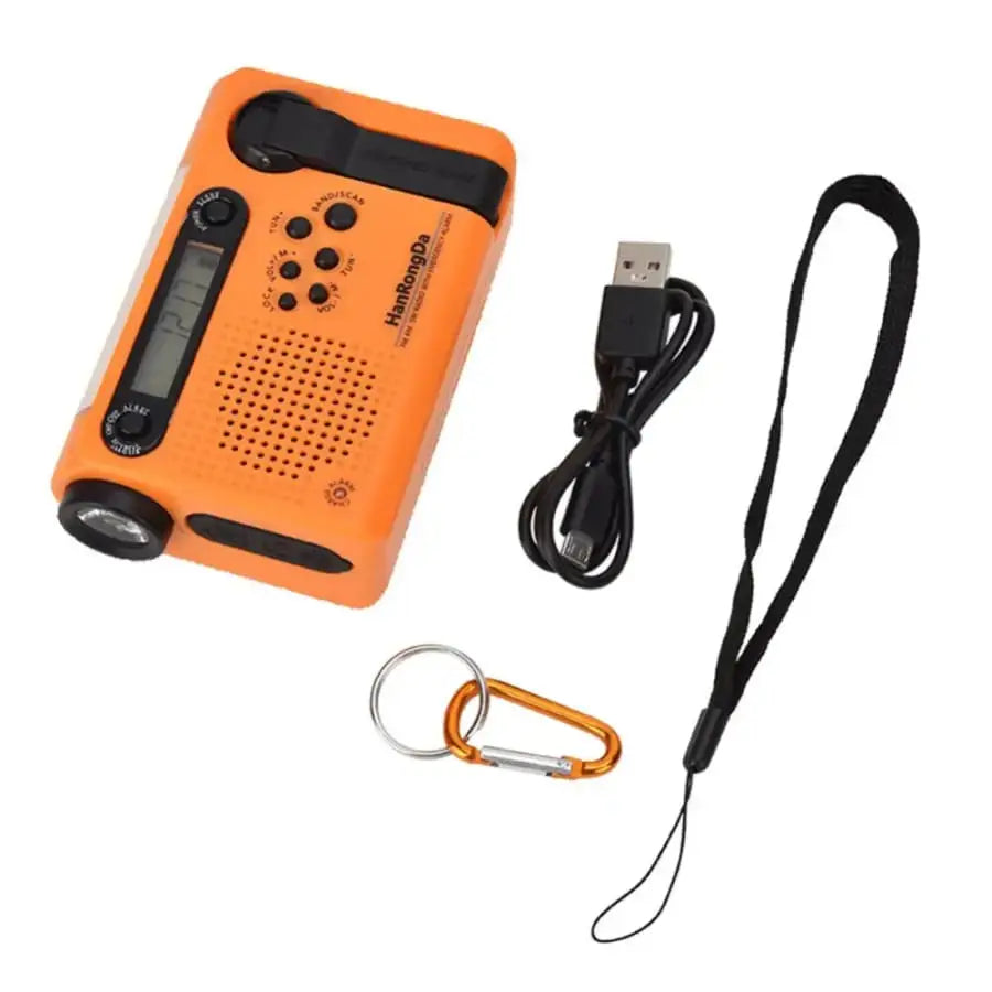 Full Band AM/FM/SW1/SW2 Radio, Torch, Solar Panel & Hand Crank - Power Bank