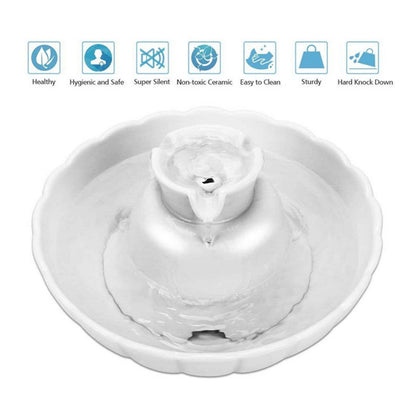 iPettie Ceramic Pet Drinking Fountain Water Cat - salelink.co.nz