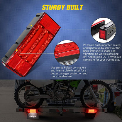 2PCS LED Trailer Lights Kit for 12V Trailer Boat Camper RV Trucks Snowmobile