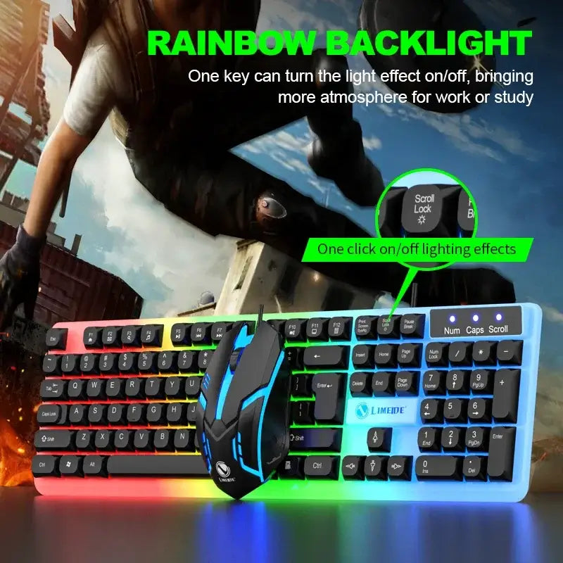 Gaming Keyboard & Mouse Combo – LED Backlight