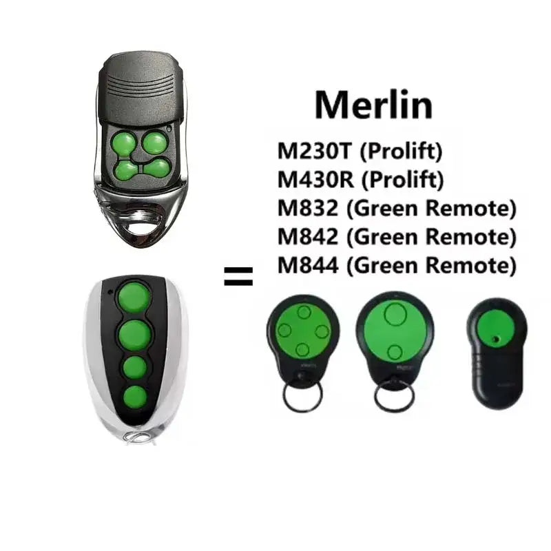 433.92MHz Garage Door Remote Control for Merlin M832, M842, M844, 230T & 430R Models