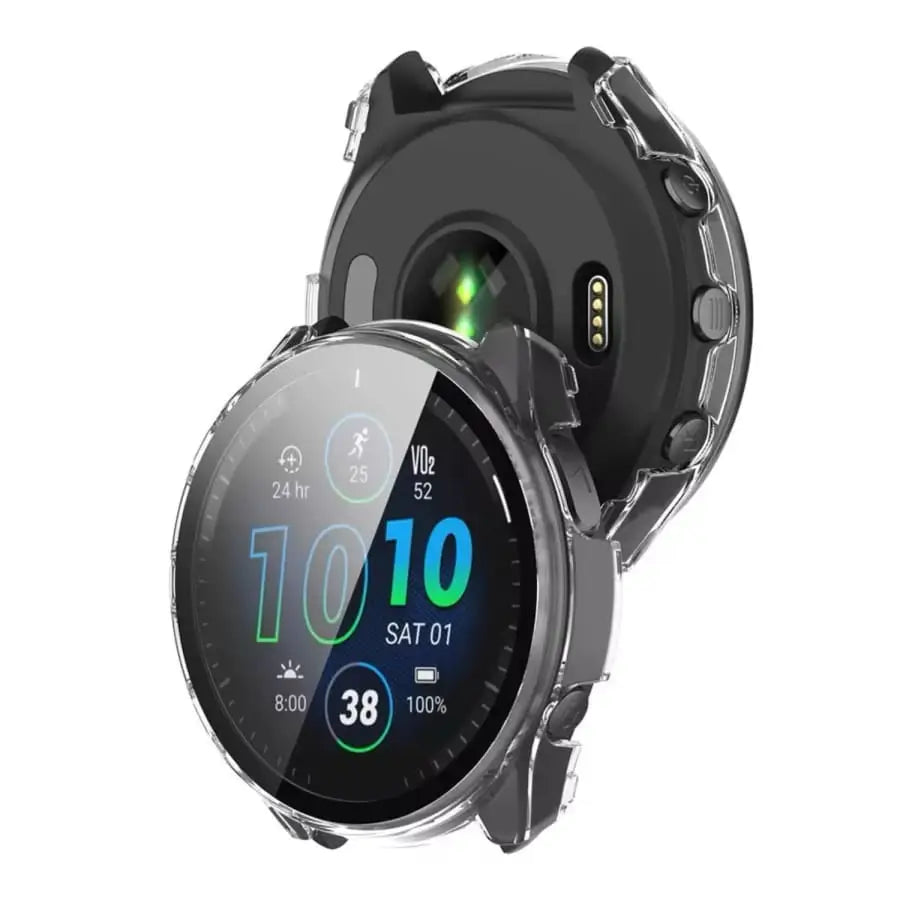 Garmin Forerunner 965 - Protective Case (Clear with border)