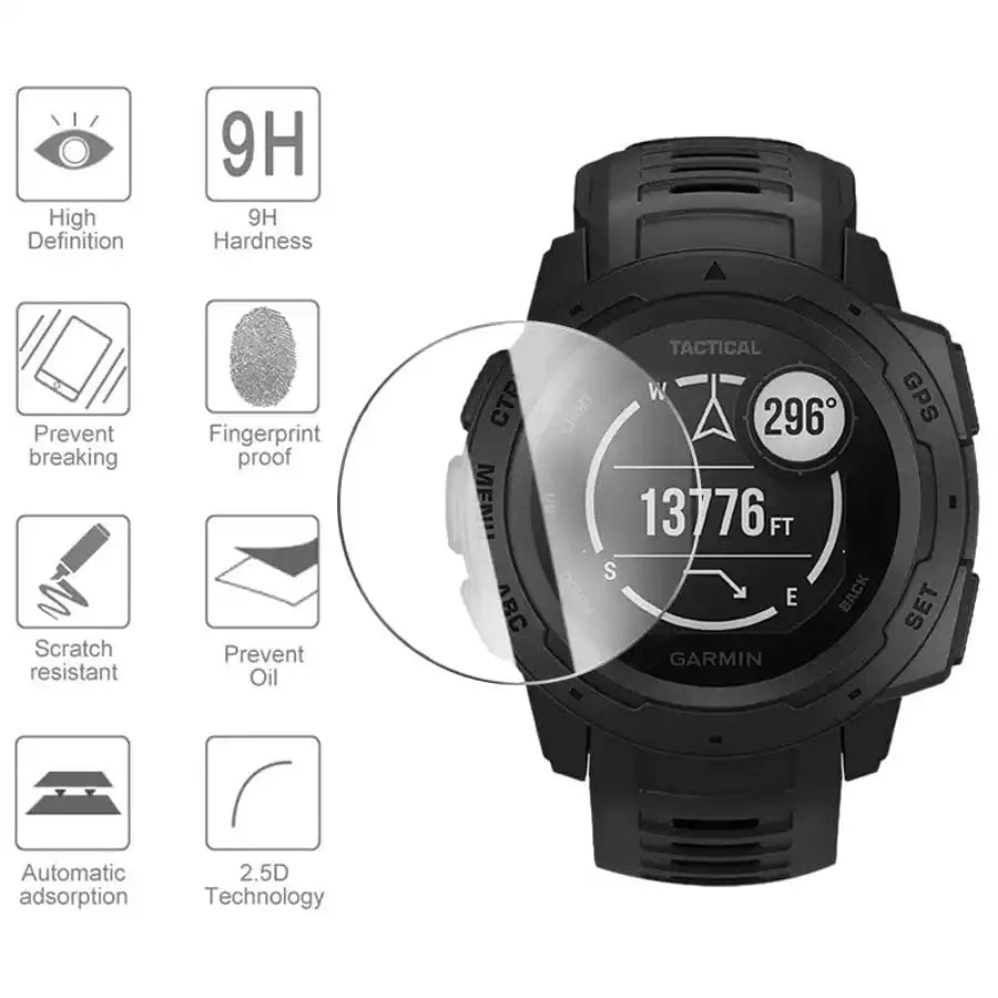 Garmin Instinct Watch - Screen Protectors (Clear) (Pack of 5)