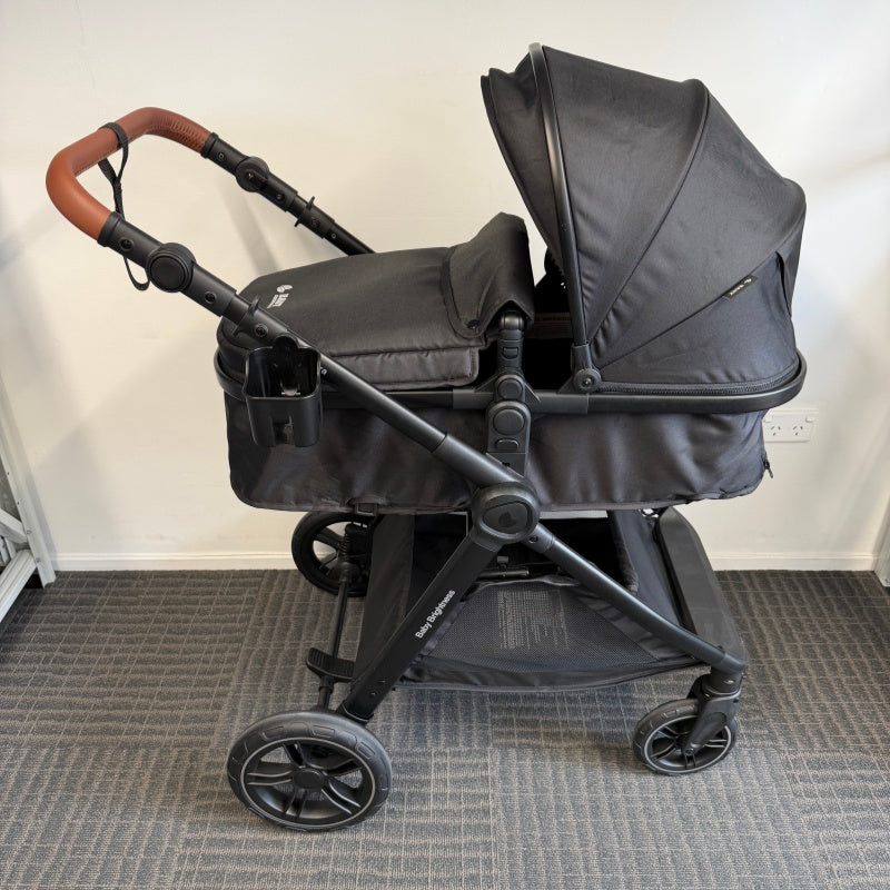 Pre-order Skyra 2-in-1 Newborn Pram & Bassinet Stroller and Car Seat with Rotating ISOFIX Base (Black) - image 15