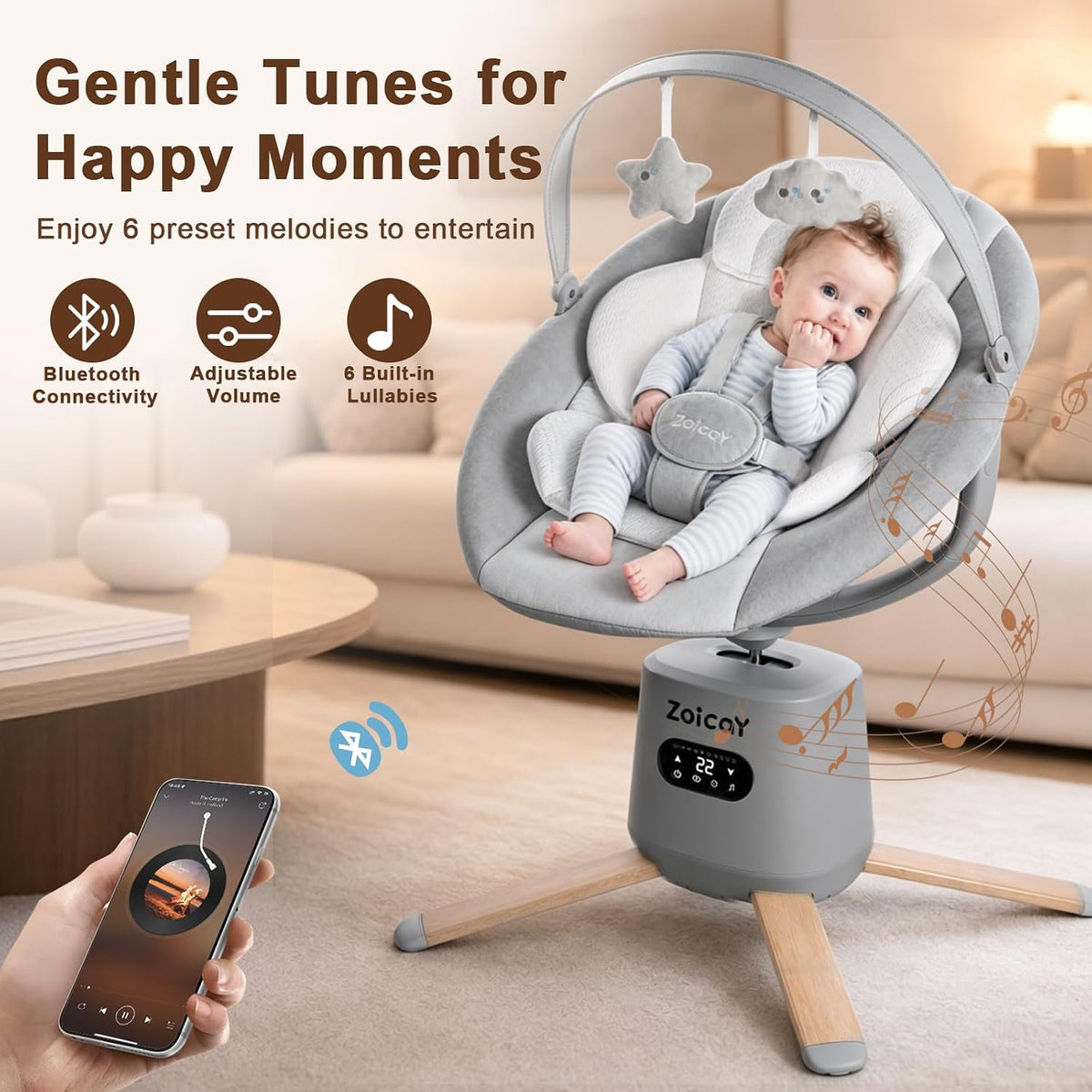 Pre-order Electric Baby Swing - Grey