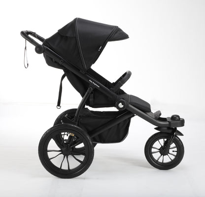 Hill All Terrain Jogging Baby Stroller with Car Seat (Black）
