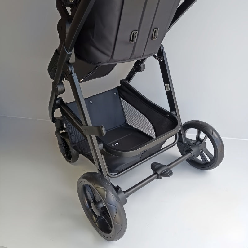 Newborn Pram – Palms 1+ Stroller with Bassinet and Car Seat (Black)