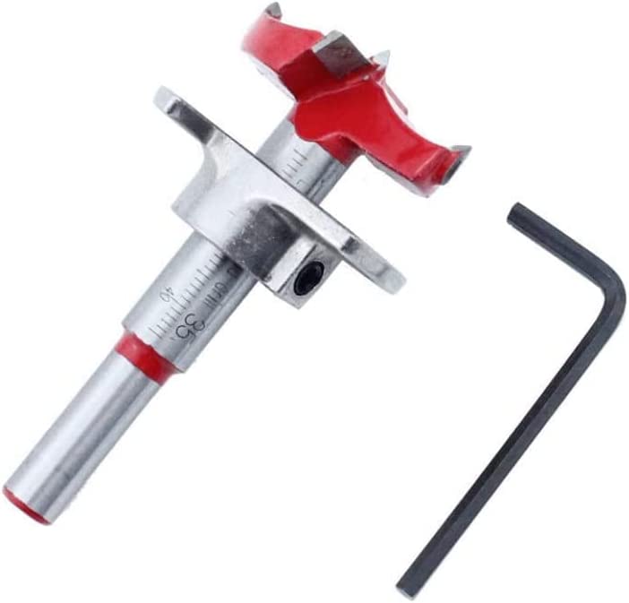 35mm Door Hinge Hole Saw Cutter Concealed Hinge Jig with Forstner Bits Positioner - salelink.co.nz