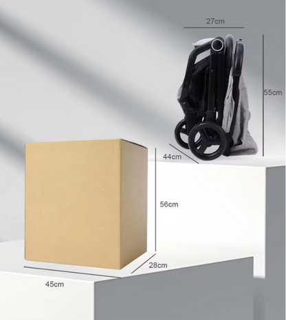 Newborn Pram & Capsule – FlexGo Auto Folding Stroller with Capsule + ISOFIX Base (Blue)