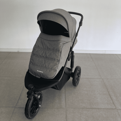 Newborn Pram – EasyGo 1+ Three Wheel Stroller with Carrycot, Car Seat and ISOFIX Base (Grey)
