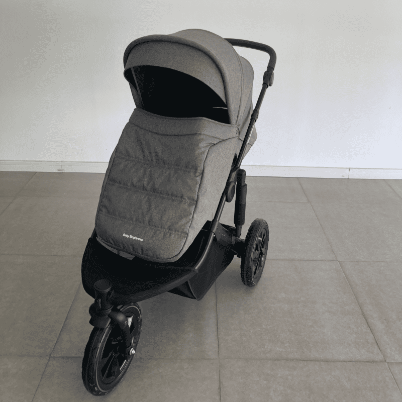 Newborn Pram – EasyGo 1+ Three Wheel Stroller with Carrycot, Car Seat and Rotating ISOFIX Base (Grey)