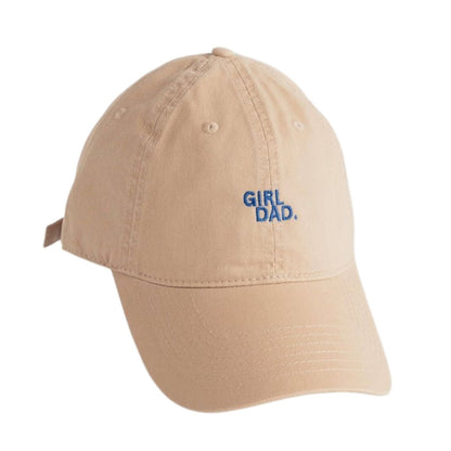 A cream hat for Dads with the words 'girl dad'