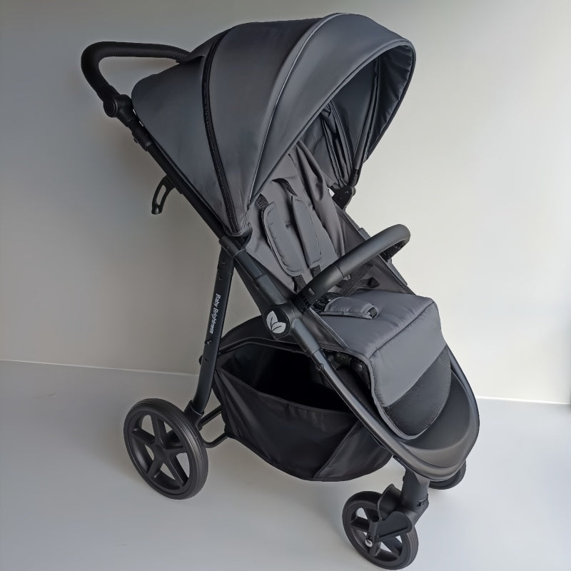 Newborn Pram – Poplar Stroller with Carrycot (Grey)
