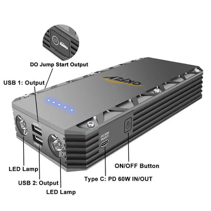 9000A Car Jump Starter & 12V Emergency Battery Booster Charger