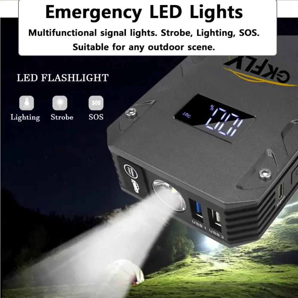 9000A Car Jump Starter & 12V Emergency Battery Booster Charger