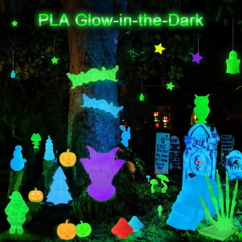 Glow-in-the-Dark PLA 3D Printer Filament 1.75mm (200g) (various colours available)