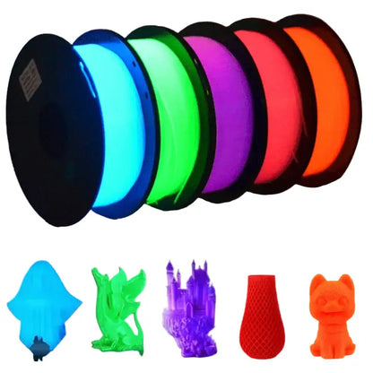 Glow-in-the-Dark PLA 3D Printer Filament 1.75mm (200g) (various colours available)