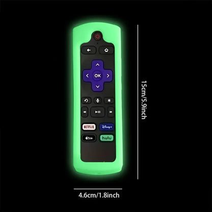 Glow-in-the-Dark Silicone Remote Control Cover with Lanyard