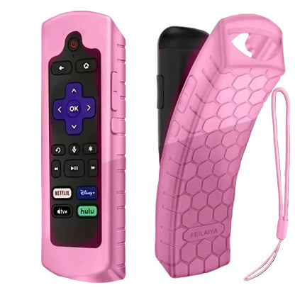 Glow-in-the-Dark Silicone Remote Control Cover with Lanyard