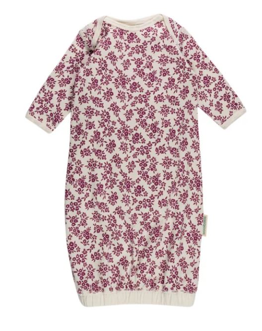 *BUY 1 GET 1 FREE* Woolbabe - Merino/Organic Cotton Gown - Limited Edition - Natural Rose Manuka
