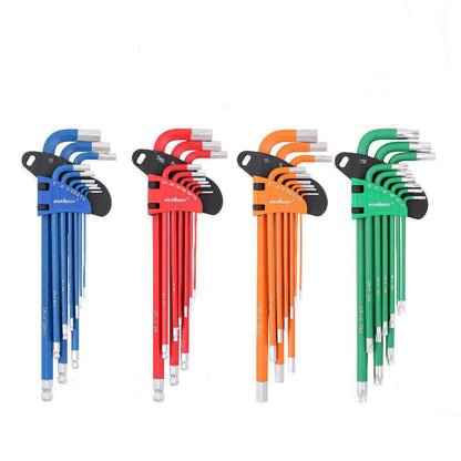 37Pc Hex & Torx Key Set Extra Long Allen Wrench Ball End Tamper Proof Metric/SAE