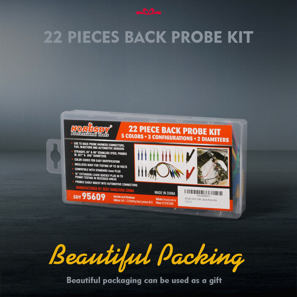 22Pcs Test Tool Aid 23500 Back Probe Kit SG Automotive Identified Probe Pin Wires