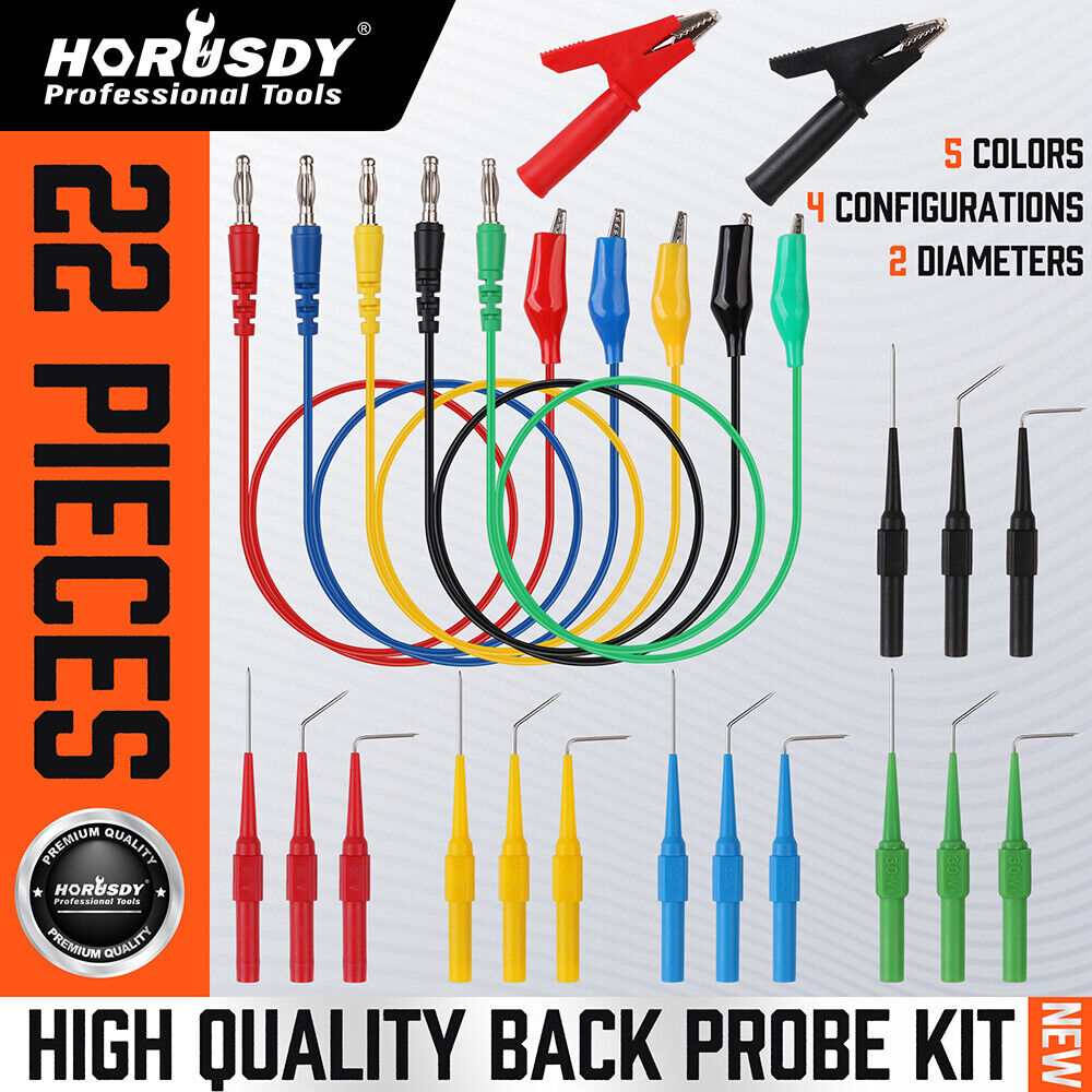 22Pcs Test Tool Aid 23500 Back Probe Kit SG Automotive Identified Probe Pin Wires