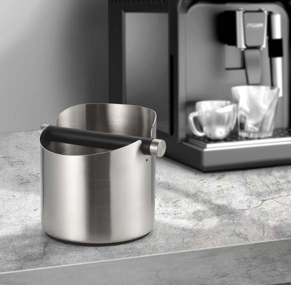 Coffee Knock Box Espresso Grinds Waste Container Tamper Bin Stainless Steel - salelink.co.nz