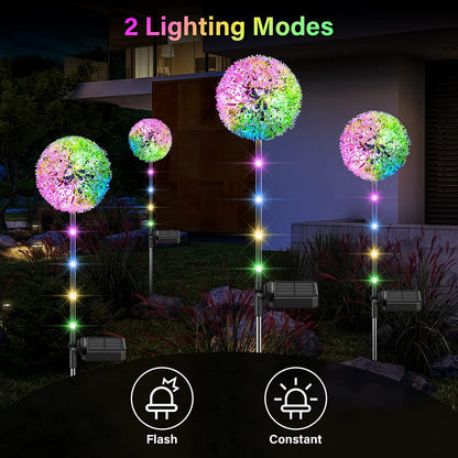 Solar Garden Lights Garden Ornaments Outdoor Dandelion 4PCS