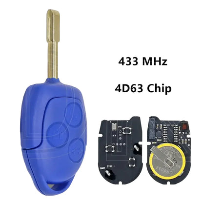 433MHz 4D63 Remote Car Key FO21 Blade for Ford Transit WM & VM (2006–2014)