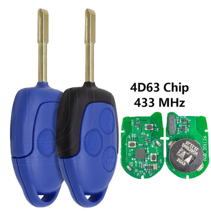433MHz 4D63 Remote Car Key FO21 Blade for Ford Transit WM & VM (2006–2014)