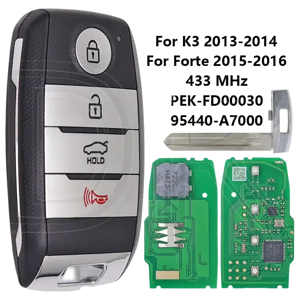 315/433MHz 8A Proximity Remote Key for Kia K3 Forte (2013–2016)