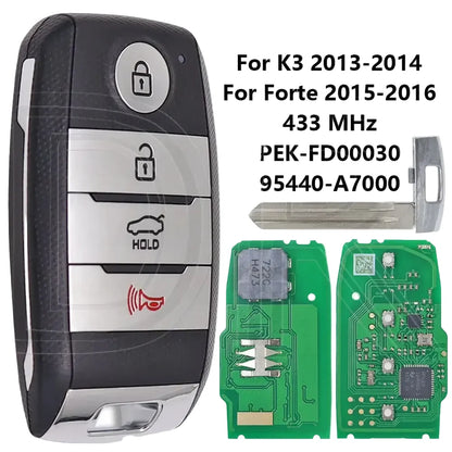 315/433MHz 8A Proximity Remote Key for Kia K3 Forte (2013–2016)