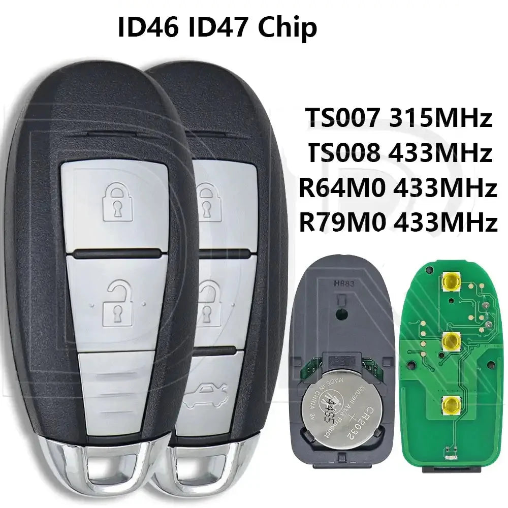 ID46/ID47 Remote Car Key 315/433MHz for Suzuki Swift, SX4, Vitara, S-Cross, Ciaz & Kizashi