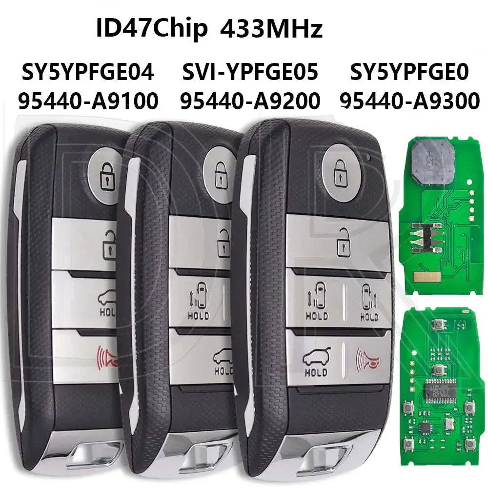 433MHz ID47 Proximity Remote Key for Kia Carnival & Sedona (2016–2021)