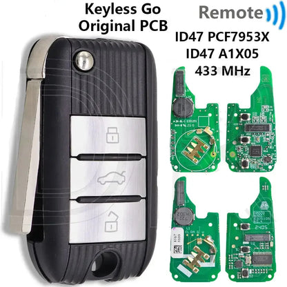 433MHz ID47 Keyless Go Smart Remote Key for MG5, ZS, MG6 & HS (2017–2019)
