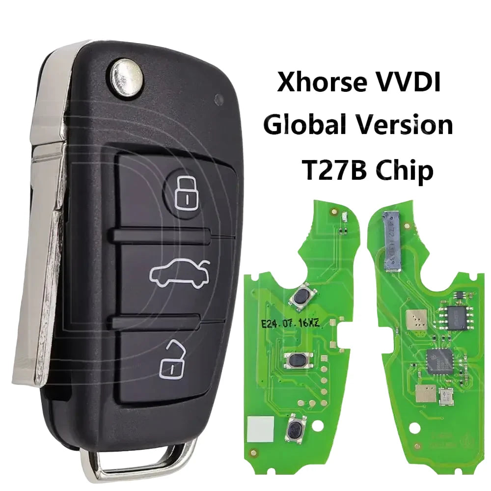Audi-Style Universal Flip Remote Car Key for Audi, Volkswagen, Skoda & SEAT
